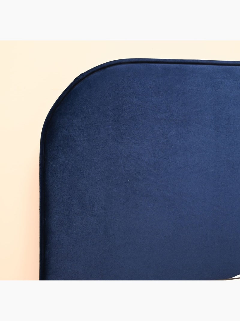 Tête de lit en velours marsella - terre de nuit Bleu - Kiabi