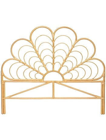 Tête de lit fleur en rotin pour lit 160cm AONI