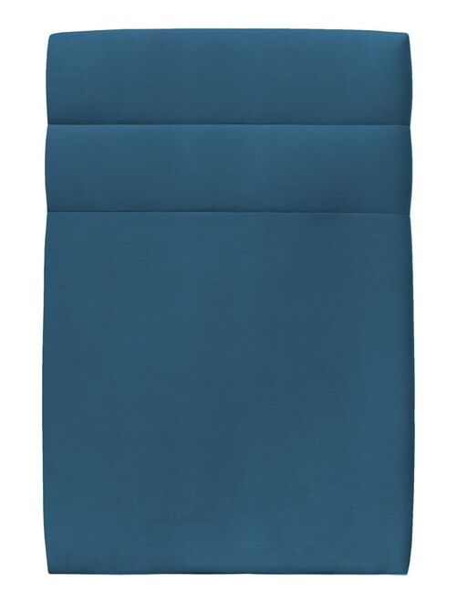 Tete de lit Lignes Velours Bleu L 90 cm - Ep 10 cm rembourre - Kiabi