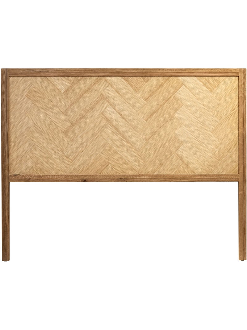 Tête de lit marqueterie en bois massif naturel - Terre de Nuit Marron clair - Kiabi