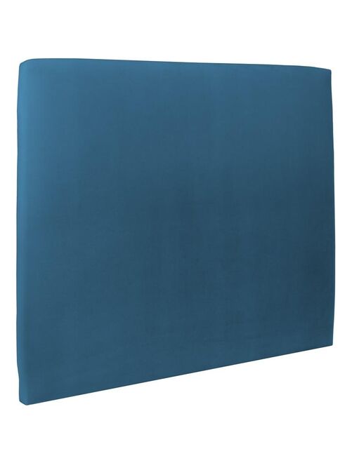 Tete de lit Tapissee Velours Bleu L 180 cm - Ep 10 cm rembourre - Kiabi