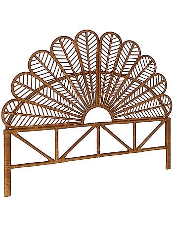 Tête de lit vintage rotin foncé Anggun