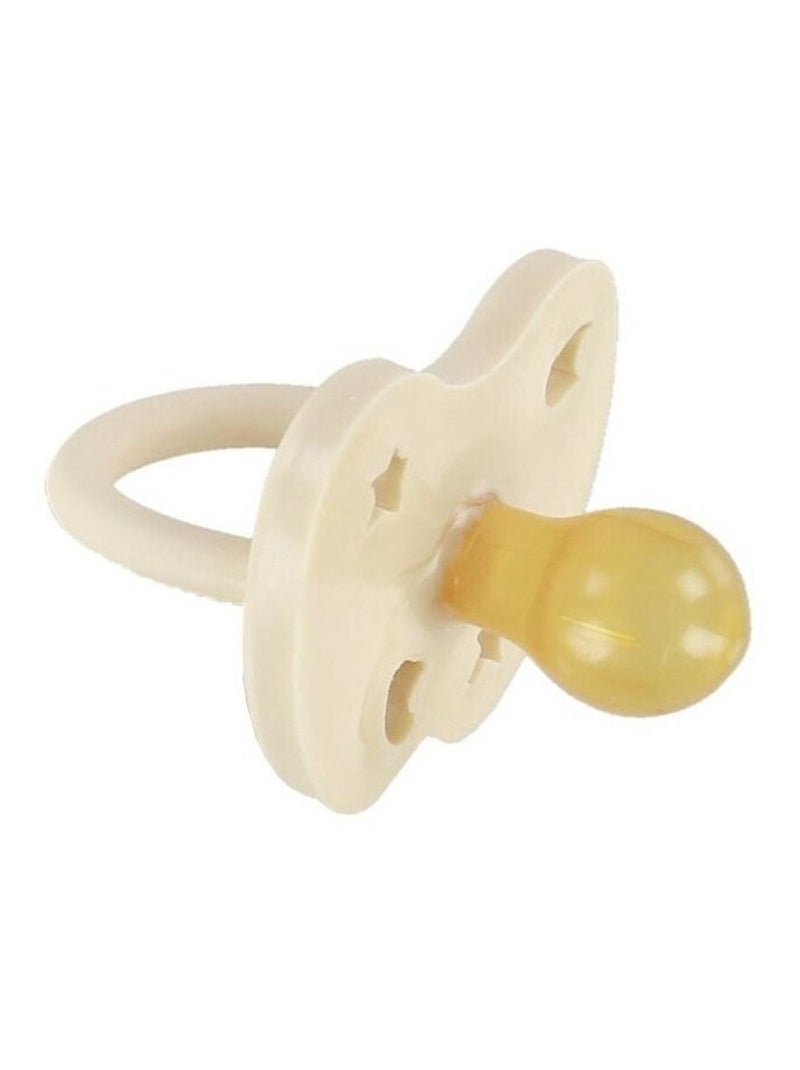 Tétine ronde caoutchouc naturel 0+ mois Blanc - Kiabi