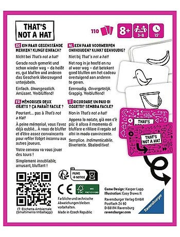 That's not a hat – Jeu de cartes d'ambiance