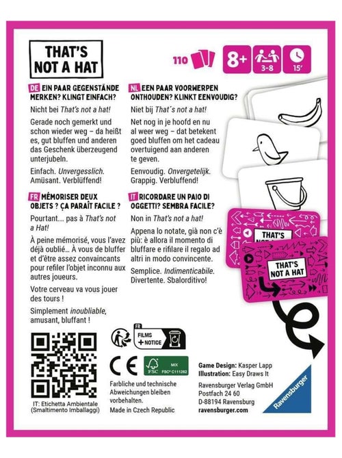 That's not a hat – Jeu de cartes d'ambiance - Kiabi