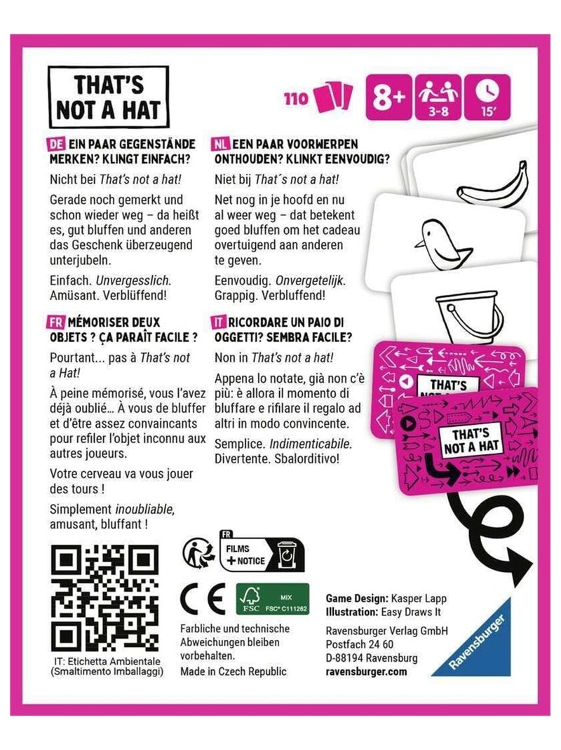 That's not a hat – Jeu de cartes d'ambiance Multicolore - Kiabi