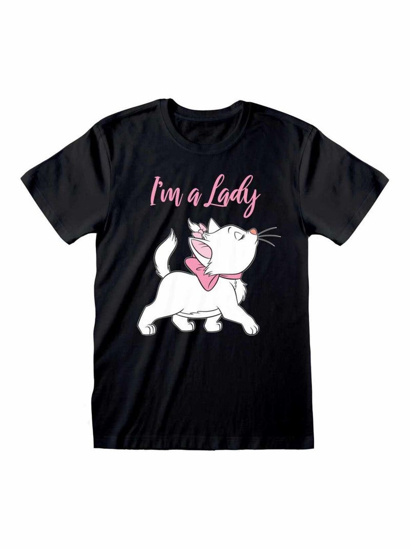 The Aristocats - T-shirt IM A LADY Noir ébène - Kiabi