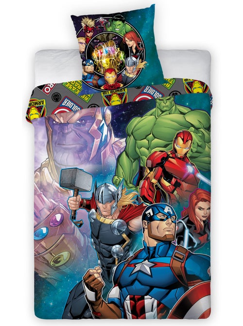 The avengers superheroes - parure de lit enfant coton thor - housse de couette 140x200 taie 65x65 cm - Kiabi The avengers superheroes - parure de lit enfant coton thor - housse de couette 140x200 taie 65x65 cm - Kiabi