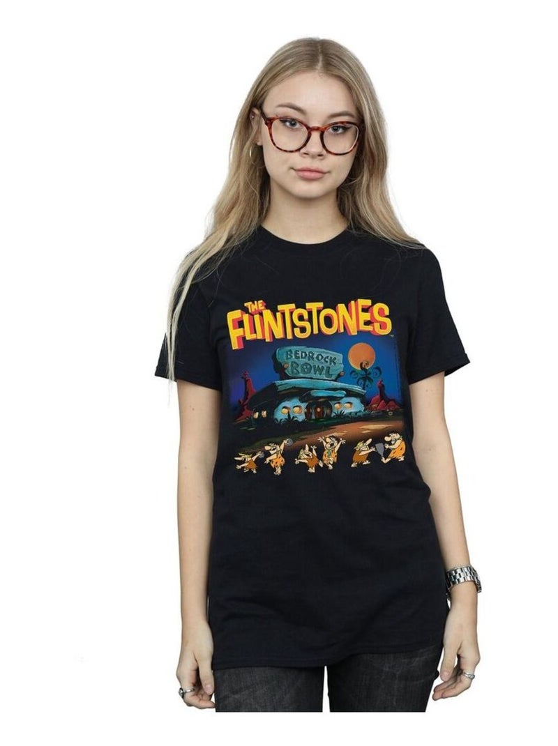 The Flintstones - T-shirt CHAMPIONS OF BEDROCK BOWL Noir - Kiabi
