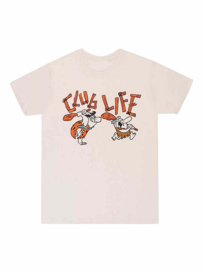 The Flintstones - T-shirt CLUB LIFE Blanc cassé - Kiabi