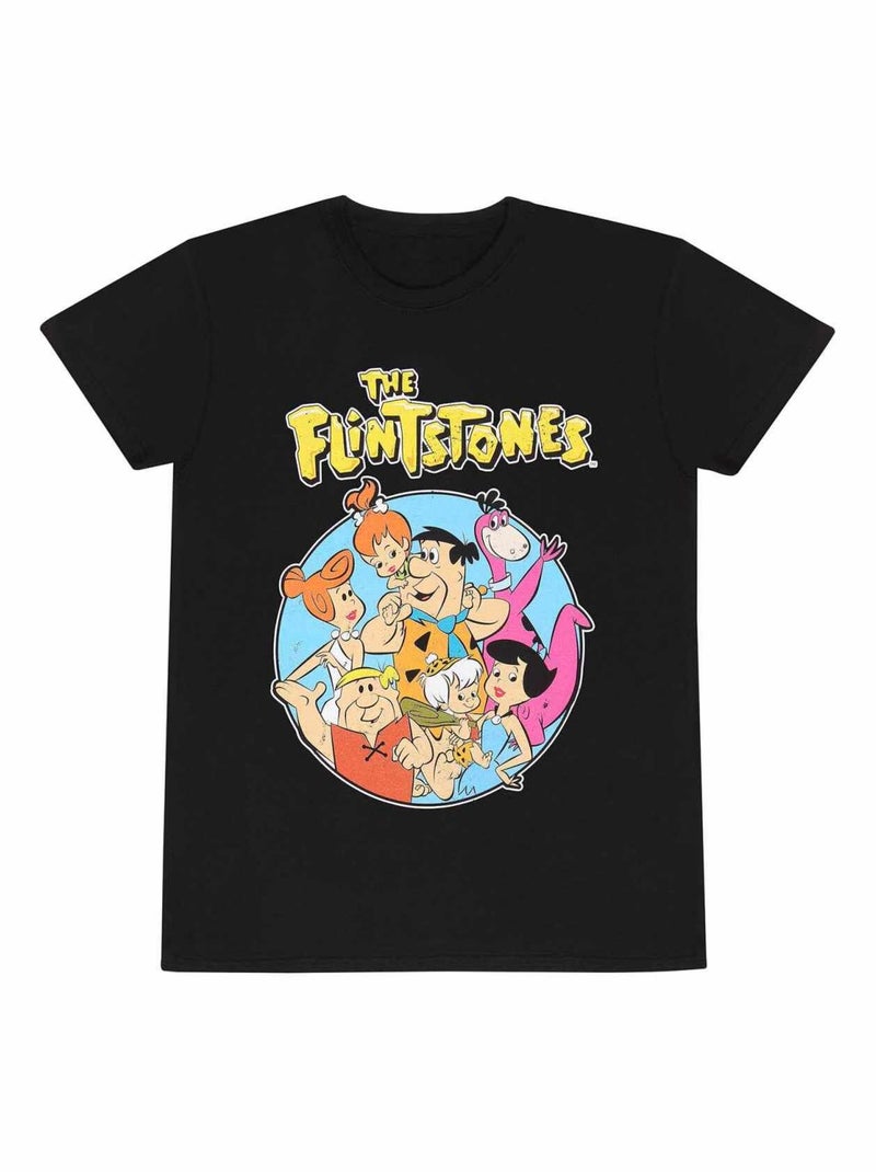 The Flintstones - T-shirt FAMILY CIRCLE Noir - Kiabi