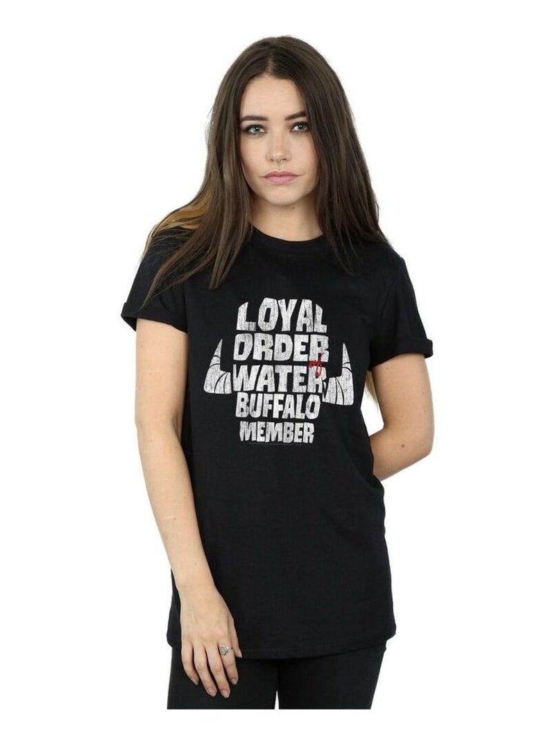 The Flintstones - T-shirt LOYAL ORDER WATER BUFFALO MEMBER Noir - Kiabi
