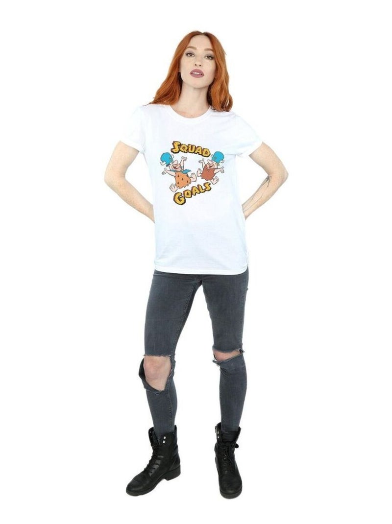 The Flintstones - T-shirt SQUAD GOALS Blanc - Kiabi