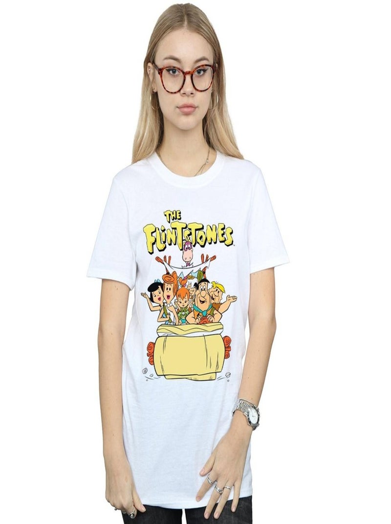 The Flintstones - T-shirt THE THE RIDE Blanc - Kiabi