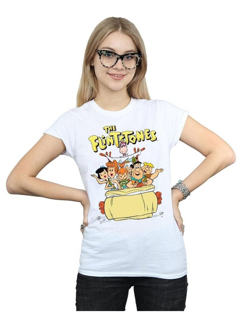 The Flintstones - T-shirt THE THE RIDE Blanc - Kiabi