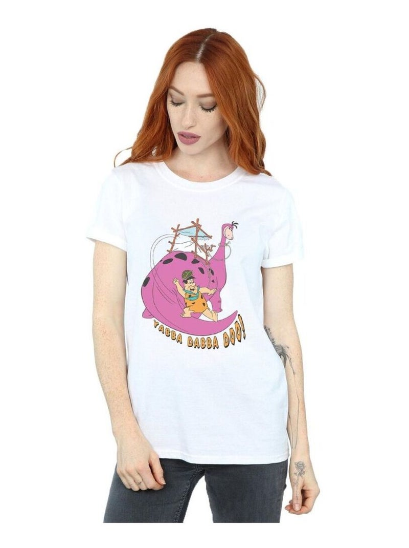 The Flintstones - T-shirt YABBA DABBA DOO Blanc - Kiabi