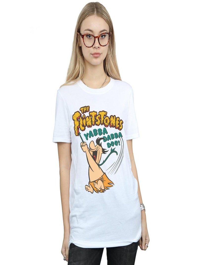 The Flintstones - T-shirt YABBA DABBA DOO Blanc - Kiabi