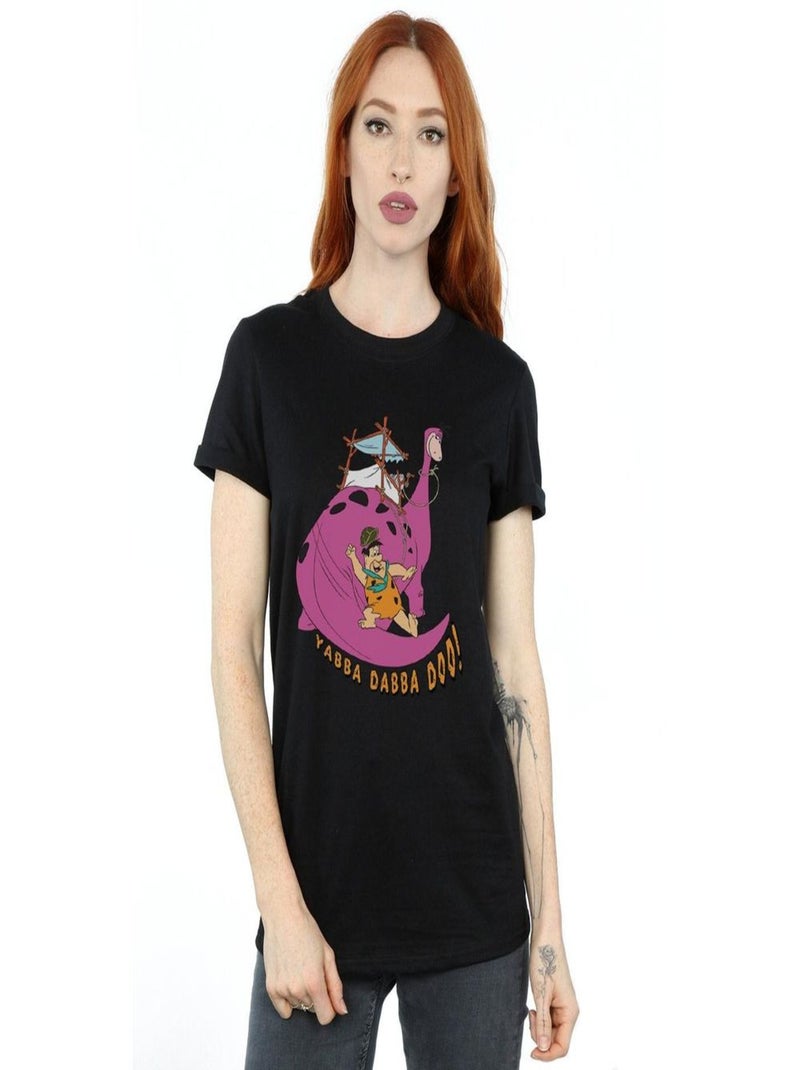 The Flintstones - T-shirt YABBA DABBA DOO Noir - Kiabi