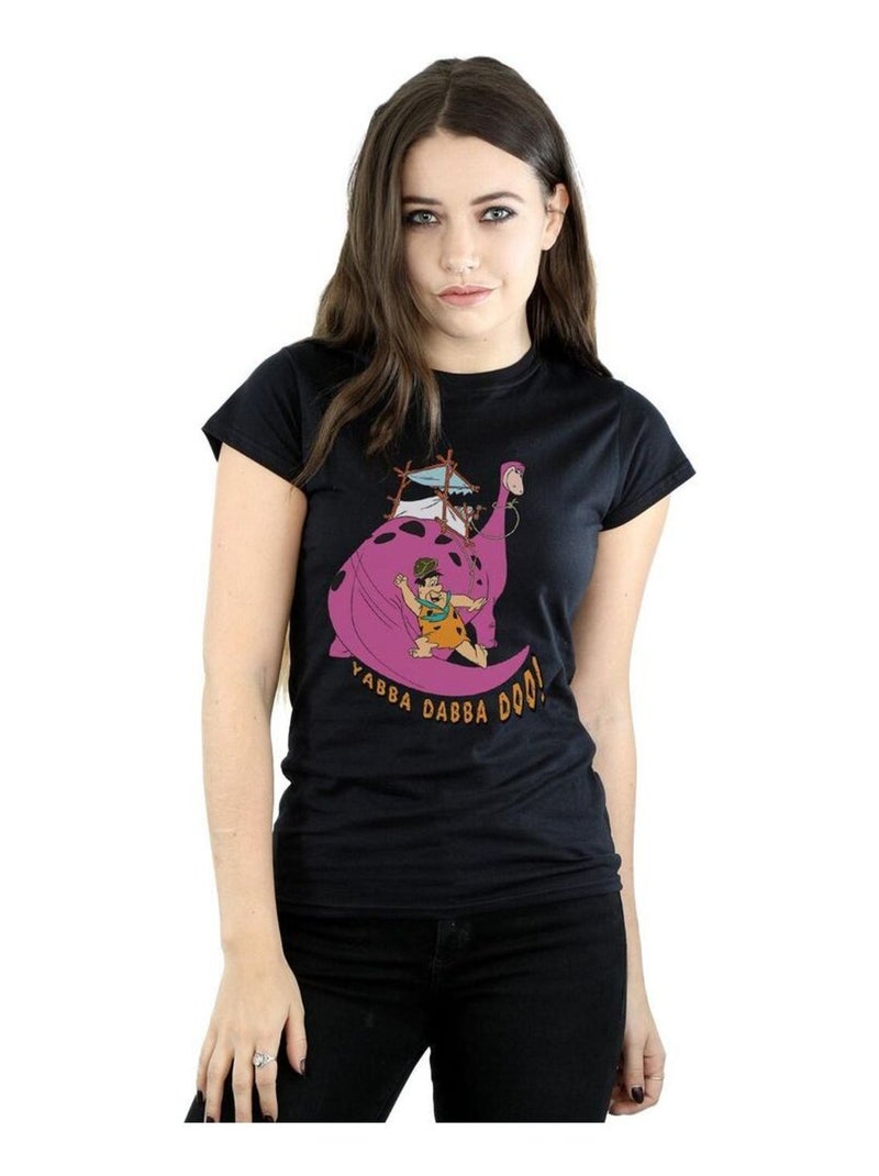 The Flintstones - T-shirt YABBA DABBA DOO Noir - Kiabi
