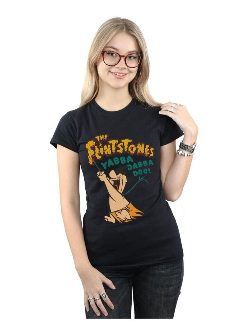 The Flintstones - T-shirt YABBA DABBA DOO Noir - Kiabi