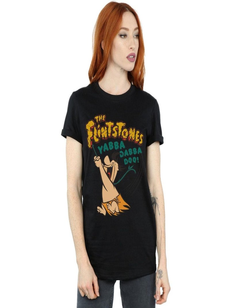 The Flintstones - T-shirt YABBA DABBA DOO Noir - Kiabi