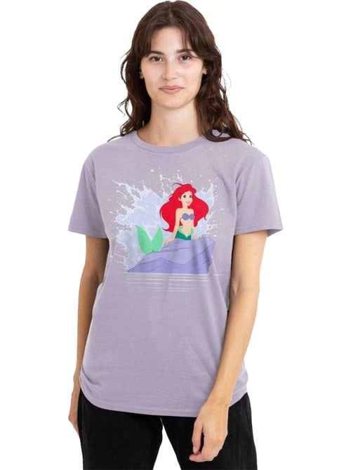 The La Petite Sirène - T-shirt motif Ariel motif/style Éclaboussure (Ariel) - Kiabi