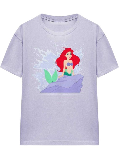 The La Petite Sirène - T-shirt motif Ariel motif/style Éclaboussure (Ariel) - Kiabi
