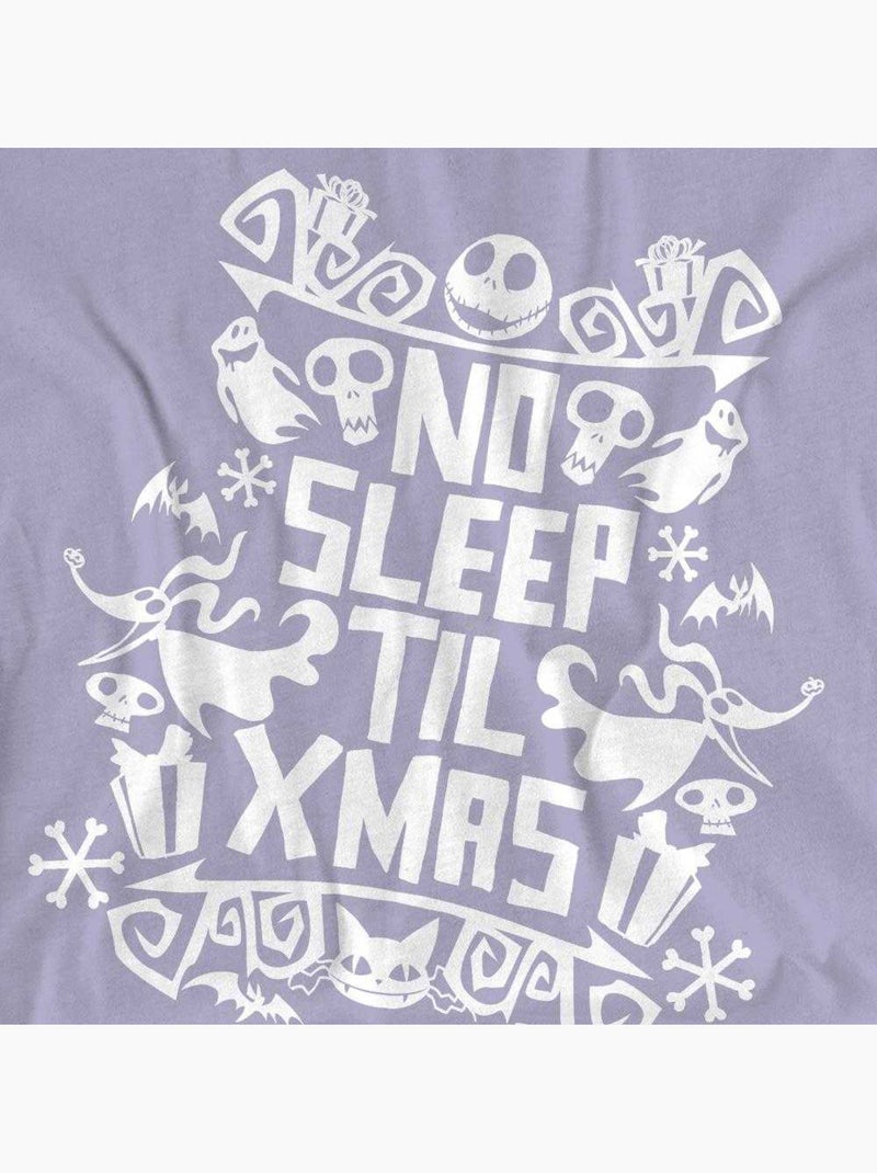 The L'Étrange Noël de monsieur Jack - T-shirt NO SLEEP TILL XMAS Lavande - Kiabi