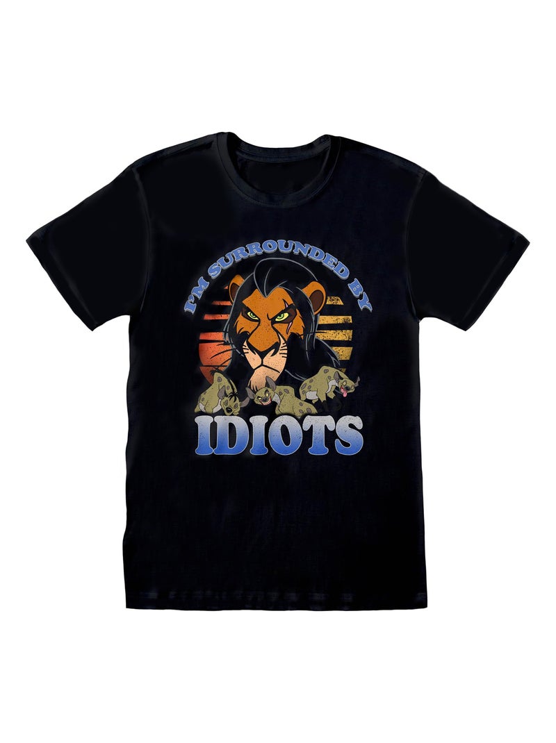 The Lion King - T-shirt SURROUNDED BY IDIOTS Noir - Kiabi