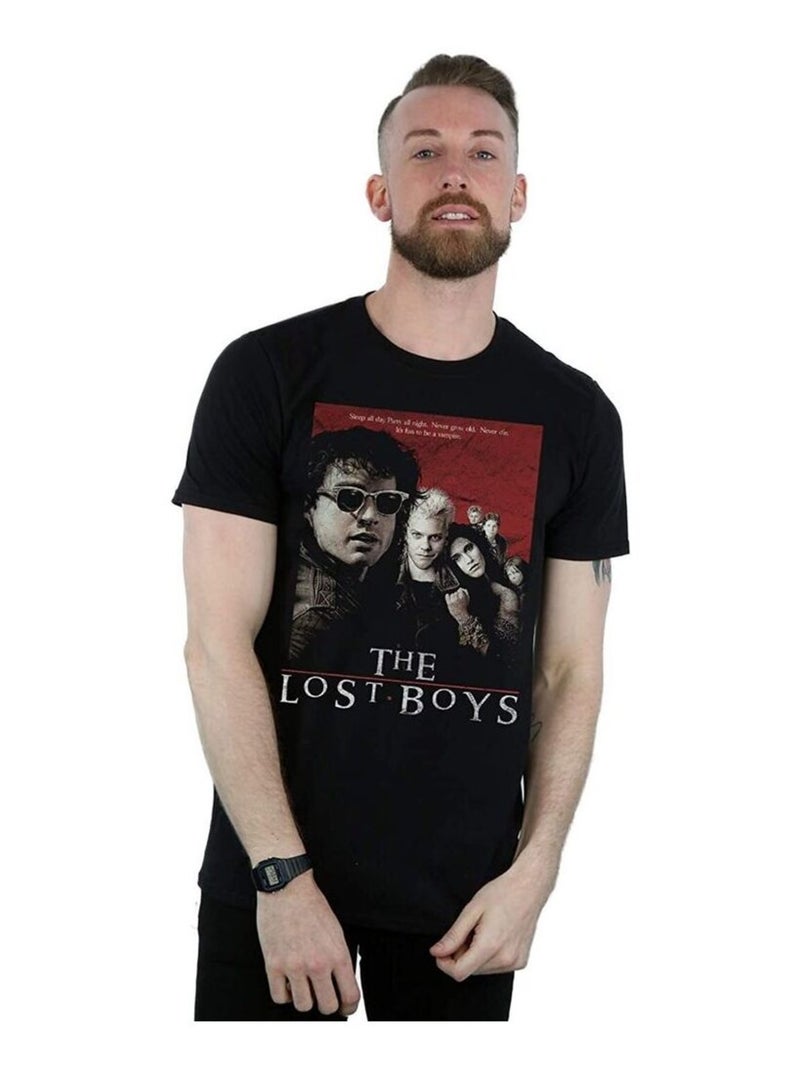 The Lost Boys - T-shirt DISTRESSED POSTER Noir Rouge - Kiabi