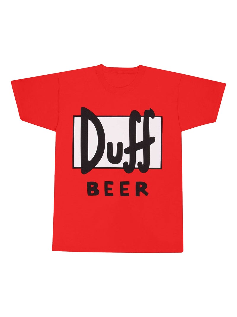 The Simpsons - T-shirt DUFF BEER Rouge - Kiabi