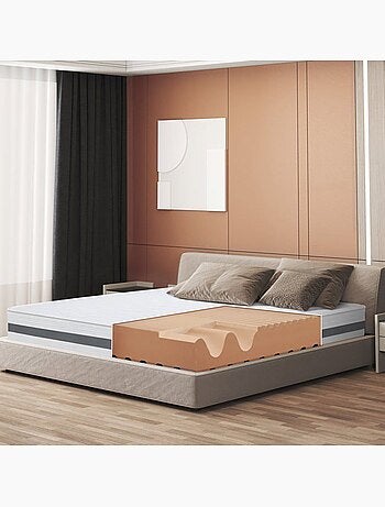 The White Stone Matelas Orthopédique Antibactérienne - Hauteur 25 cm