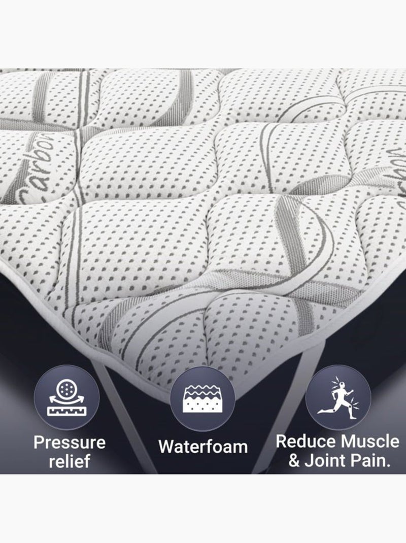 The White Stone Surmatelas - Correcteur de Matelas aux Propriétés Ergonomiques Blanc - Kiabi