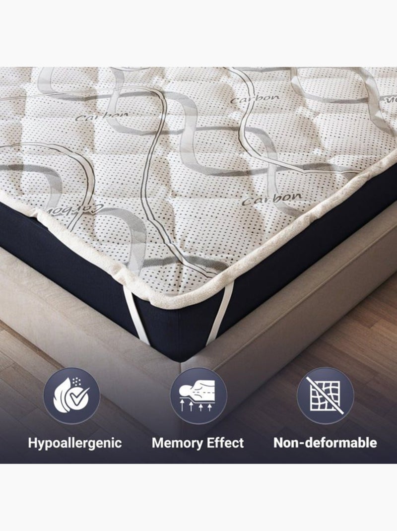 The White Stone Surmatelas - Correcteur de Matelas aux Propriétés Ergonomiques Blanc - Kiabi