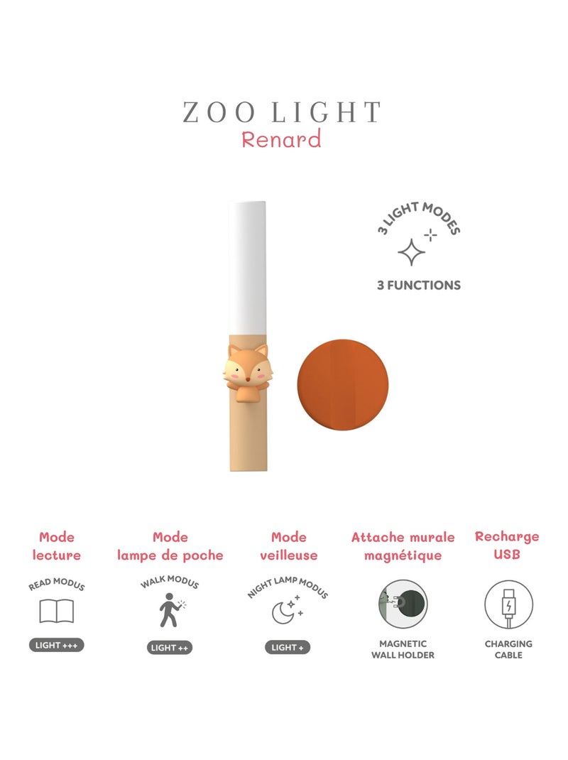 The Zoofamily - Lampe nomade 3 en 1 Zoo Light Orange - Kiabi