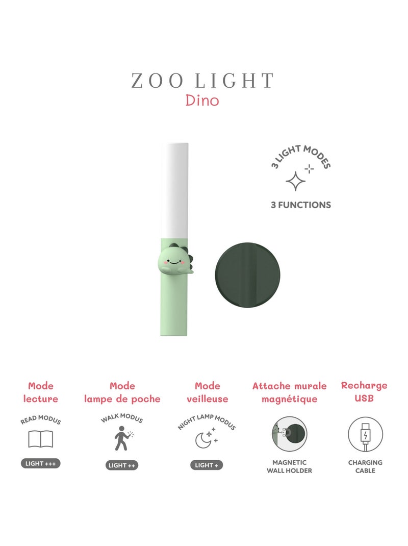 The Zoofamily - Lampe nomade 3 en 1 Zoo Light Vert - Kiabi