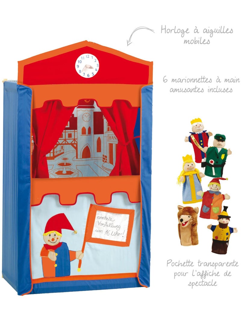 Théâtre de Guignol + 6 marionnettes à main ROBA Multicolore - Kiabi