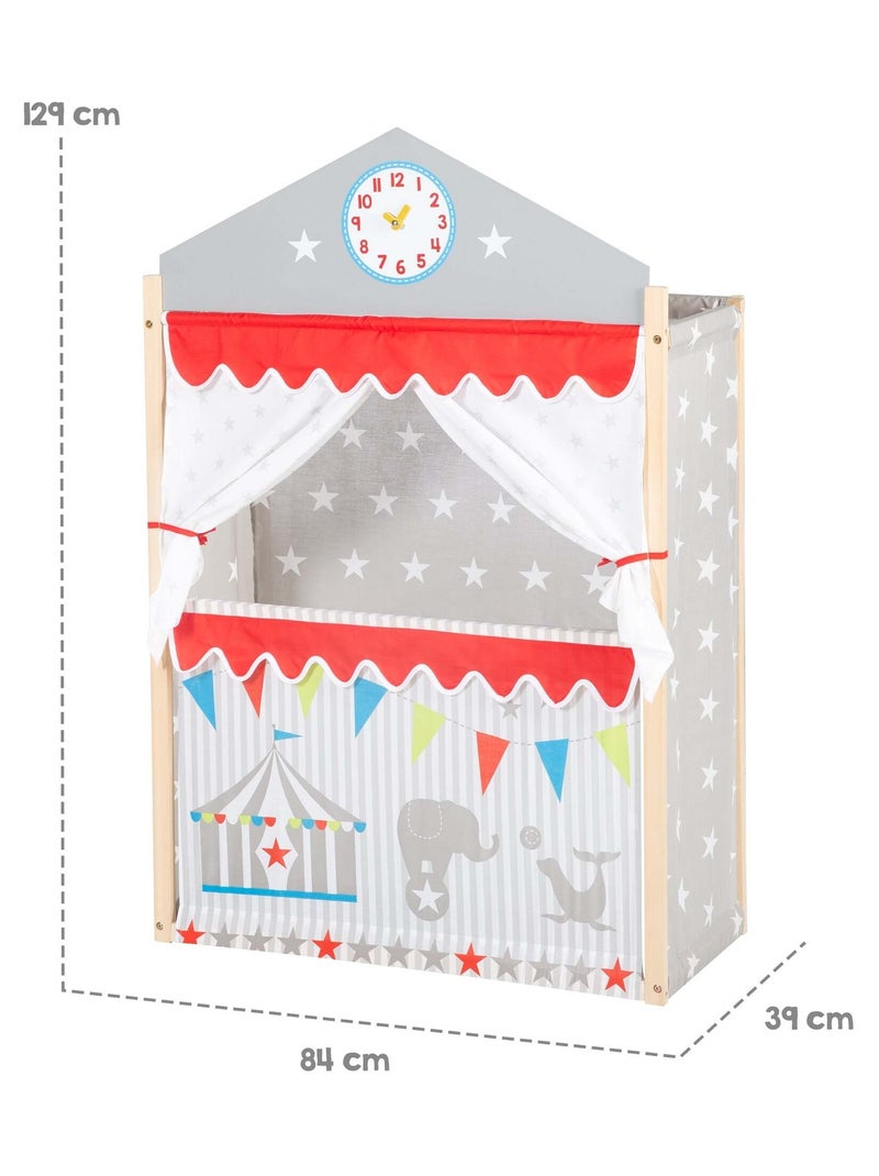 Théâtre de marionnette monté sur pied - ROBA Gris Multicolore Blanc - Kiabi