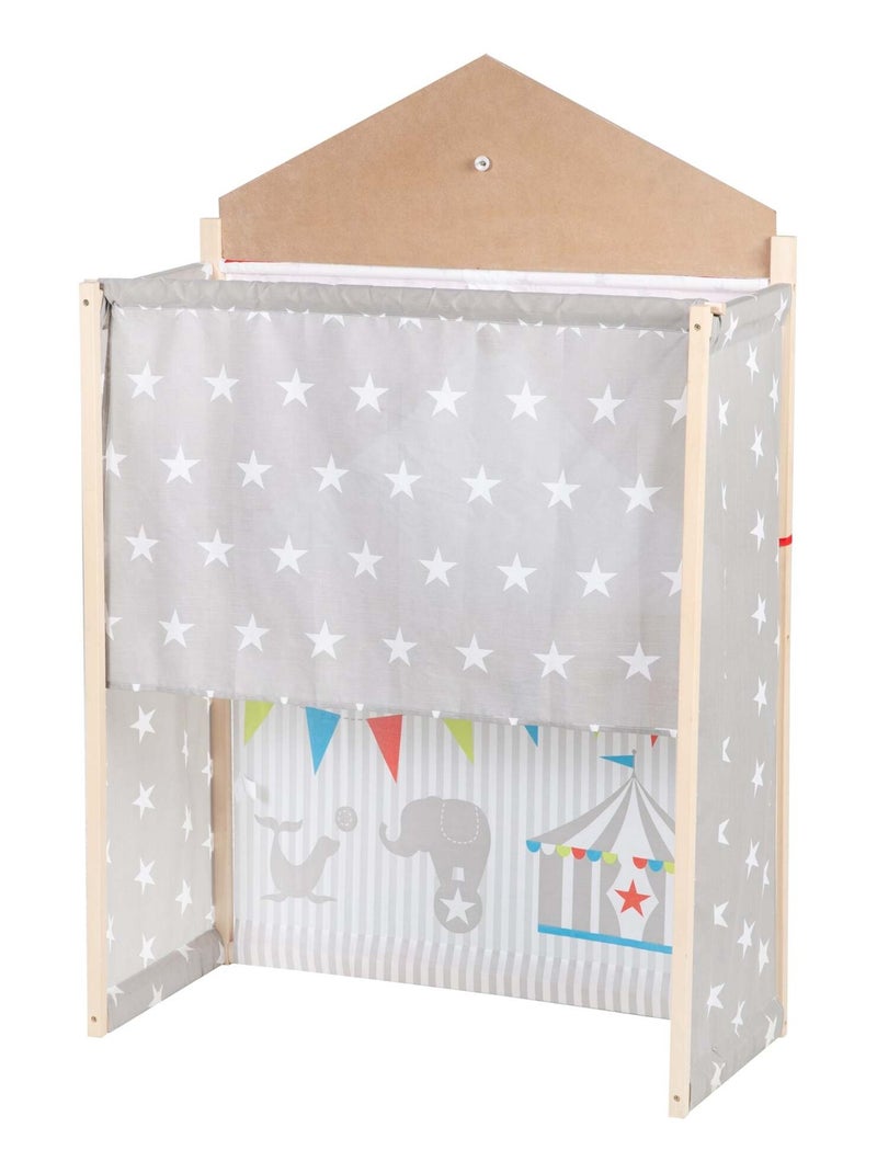 Théâtre de marionnette monté sur pied - ROBA Gris Multicolore Blanc - Kiabi