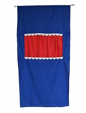 Théâtre de porte en tissu bleu