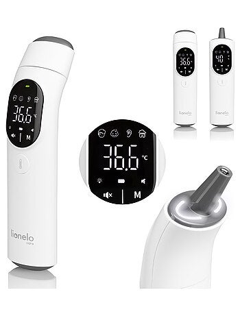 Thermomètre sans contact LIONELO - Mode silencieux - Mesure en 1 seconde - LED