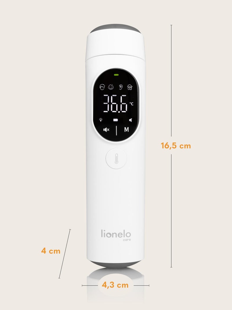 Thermomètre sans contact LIONELO Feverscan - Fonction Mémoire - Alerte Fièvre - Mesure en 1 sec Blanc - Kiabi