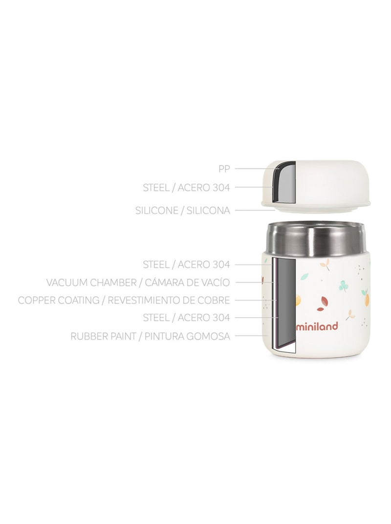 Thermos Pour Bouillies Food Thermy Mini Valencia Miniland Blanc - Kiabi