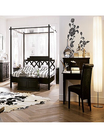 Tiffany, Sticker mural fleurs noires et grises - 50x70 cm