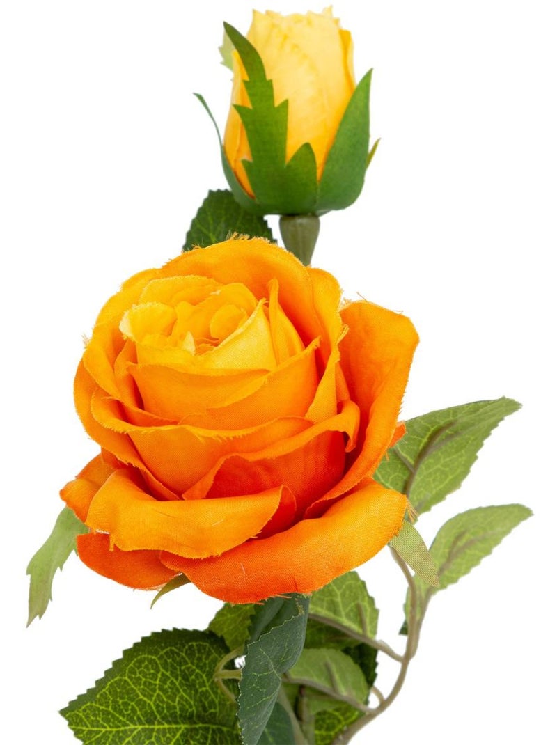 Tige de roses artificielles BEKY Orange - Kiabi