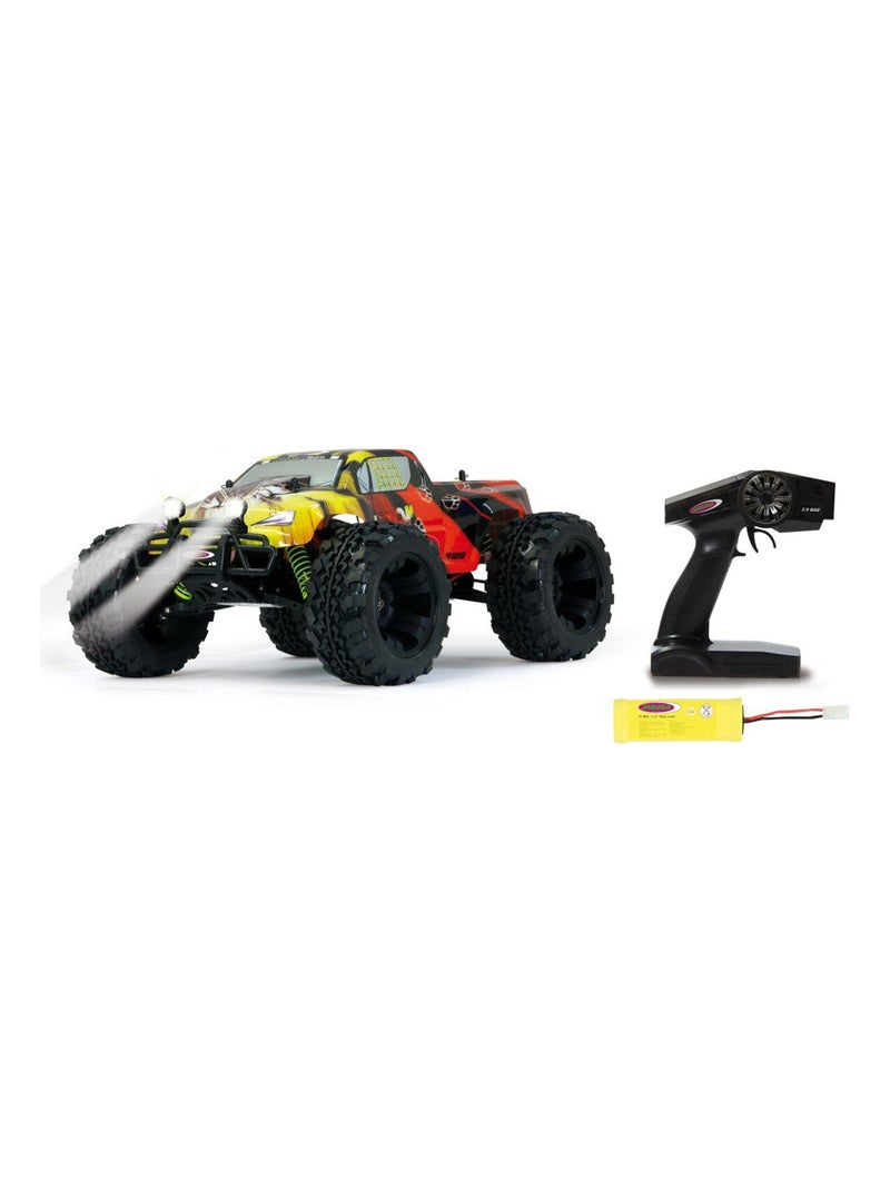 Tiger Monstertruck 4WD 1:10 Lipo 2 4GHz avec LED Jaune - Kiabi