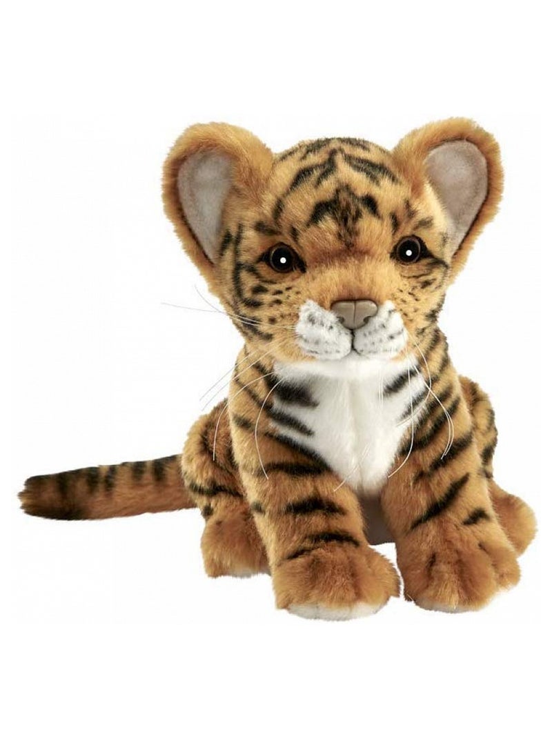 Tigre brun bebe assis 18 cm Beige - Kiabi