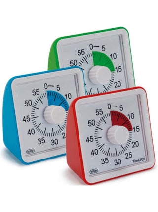 Timer silencieux rouge - piles incluses - Jeux d'apprentissage
