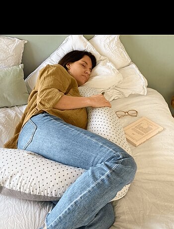 Tinéo - Coussin d'allaitement et de grossesse 3en1 Multirelax éponge Noisette