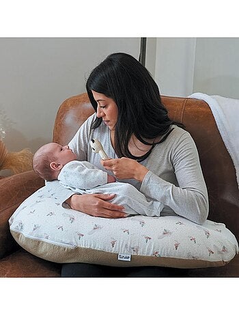 Tinéo - Coussin d'allaitement et de grossesse éponge rose